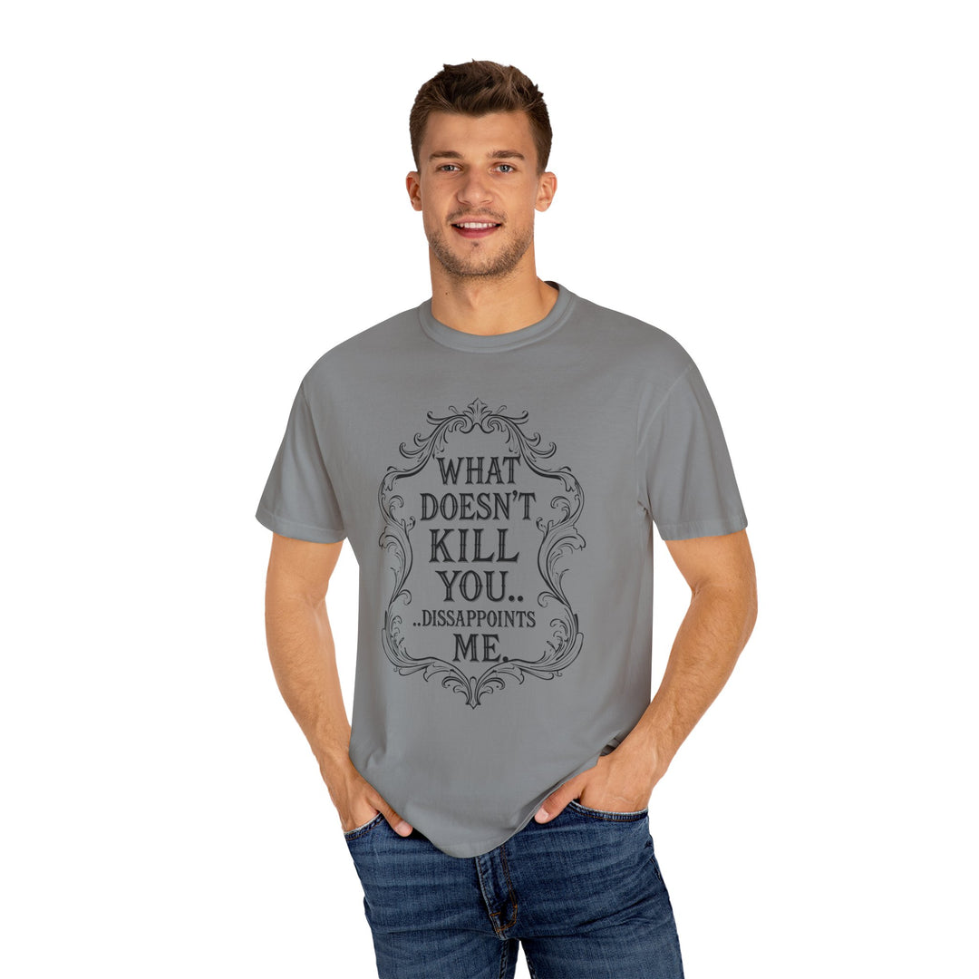 What Doesn't Kill You Womens WUNDERLAND Backyard Dept Halloween Booteek Short Sleeve Tee