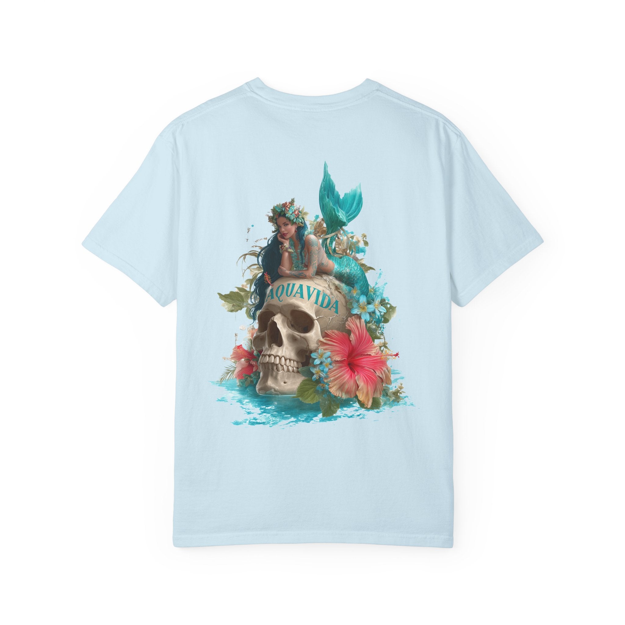 MERMAID SKULL Mens AQUA VIDA Short Sleeve Tee