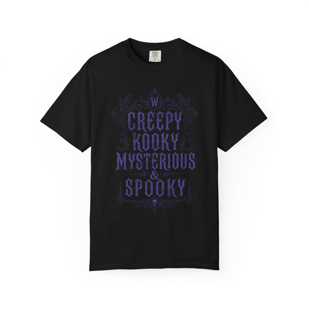Creepy Kooky Mysterious & Spooky Womens WUNDERLAND Halloween Booteek Short Sleeve Tee