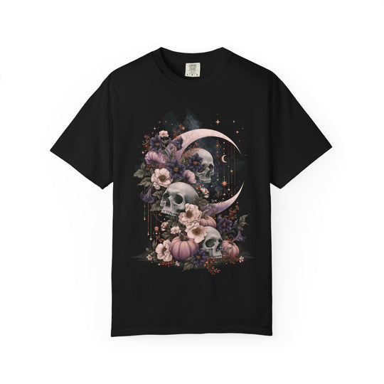 Crescent Moon Skulls Floral Pumpkin Women&