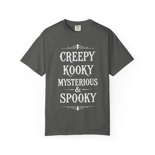 Creppy Kooky Mysterious & Spooky Womens WUNDERLAND Backyard Dept Halloween Booteek Short Sleeve Tee