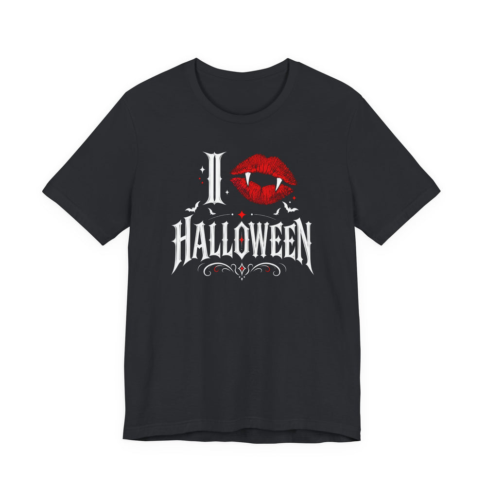 I Love Halloween Vampire Kiss Women's Halloween Classic Fit Tee