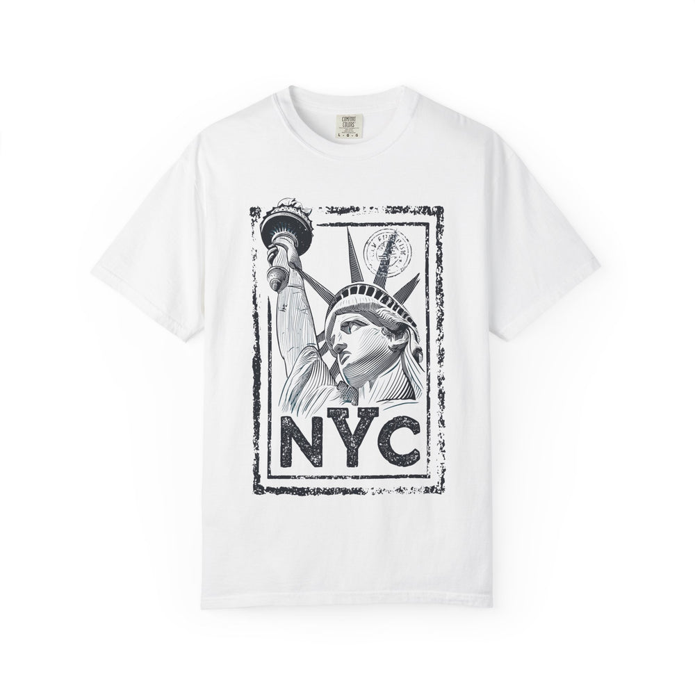 NYC LIBERTY STATUE VINTAGE Mens WUNDERLAND Destination Short Sleeve Tee