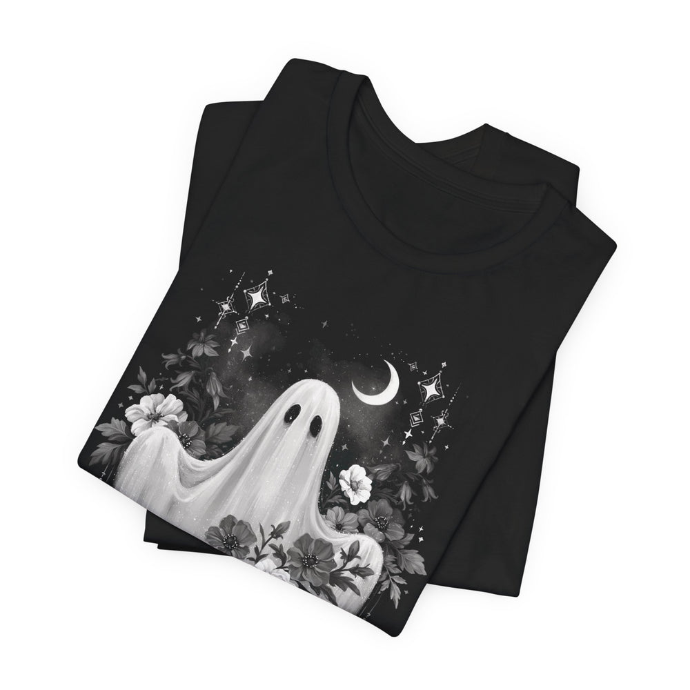 Mystic Whimsical Moonlit Flora Ghost Women's Halloween Classic Fit Tee