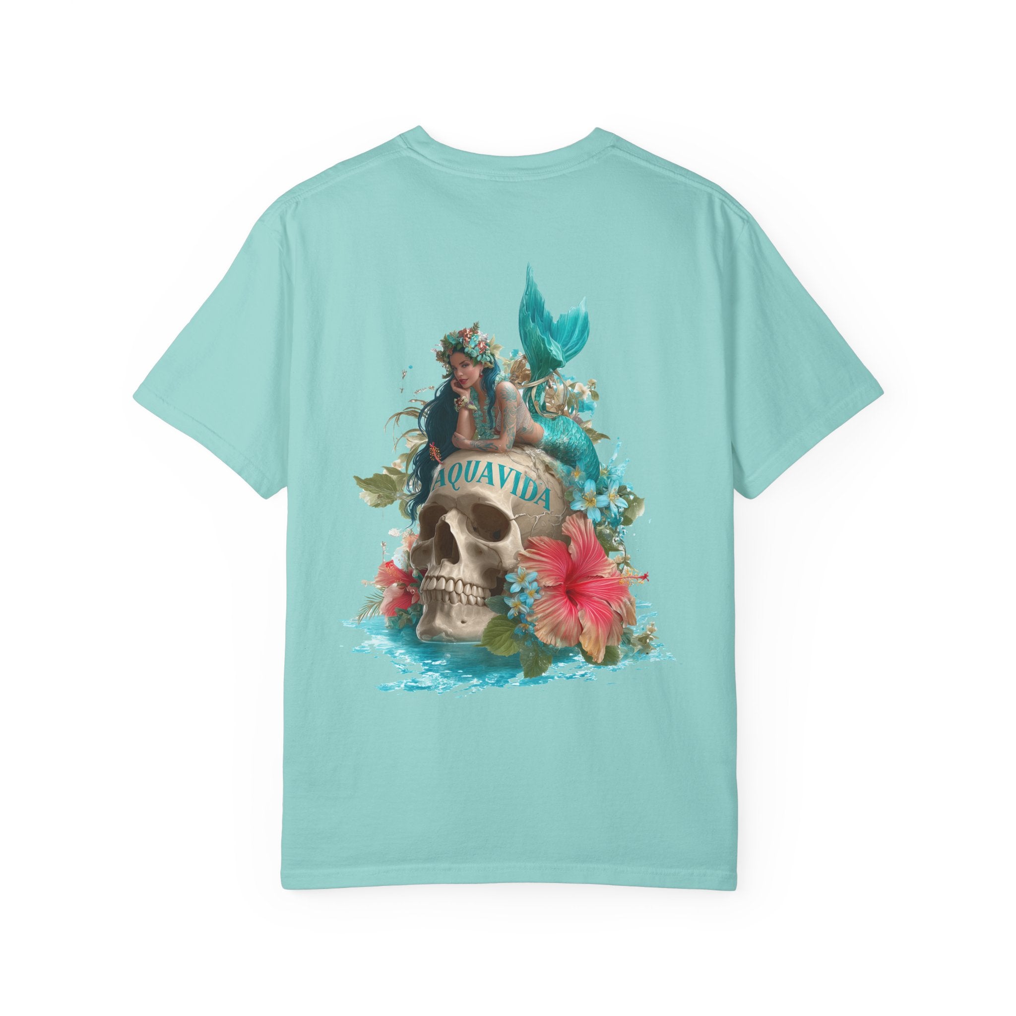 MERMAID SKULL Mens AQUA VIDA Short Sleeve Tee
