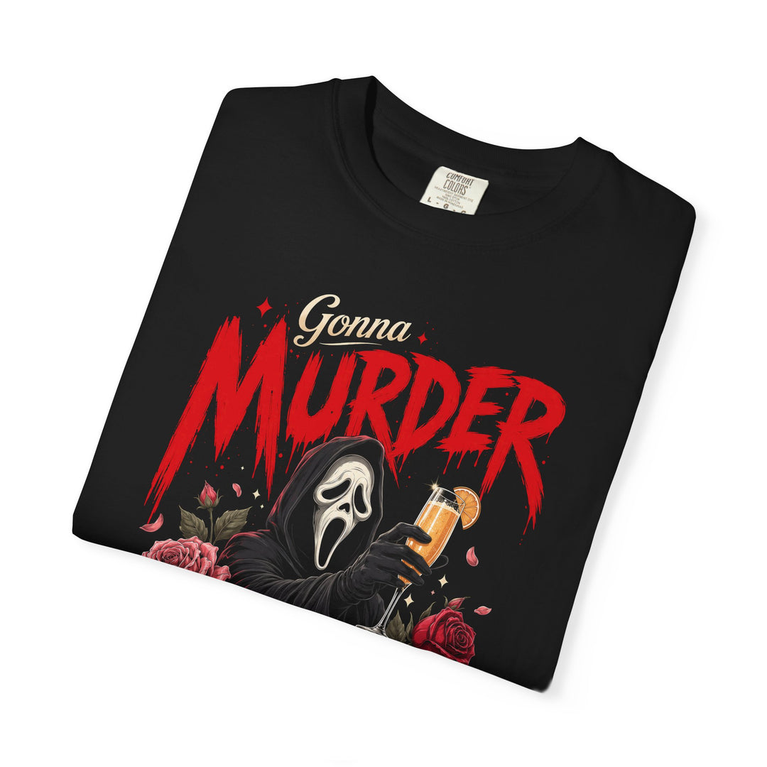 Gonna Murder This Mimosa Womens WUNDERLAND Halloween Booteek Short Sleeve Tee