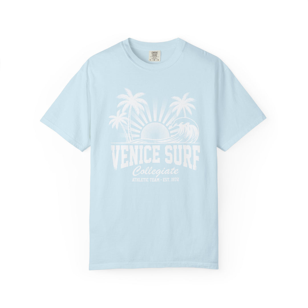 Venice Surf Sunset Beach Womens L'Atomique Relaxed Fit Comfort Colors Graphic Tee