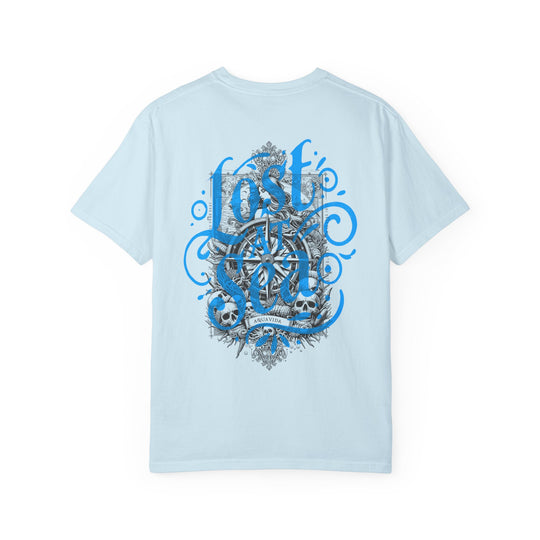 LOST AT SEA NAUTICAL COMPASS SKULLS Mens AQUA VIDA Short Sleeve Tee