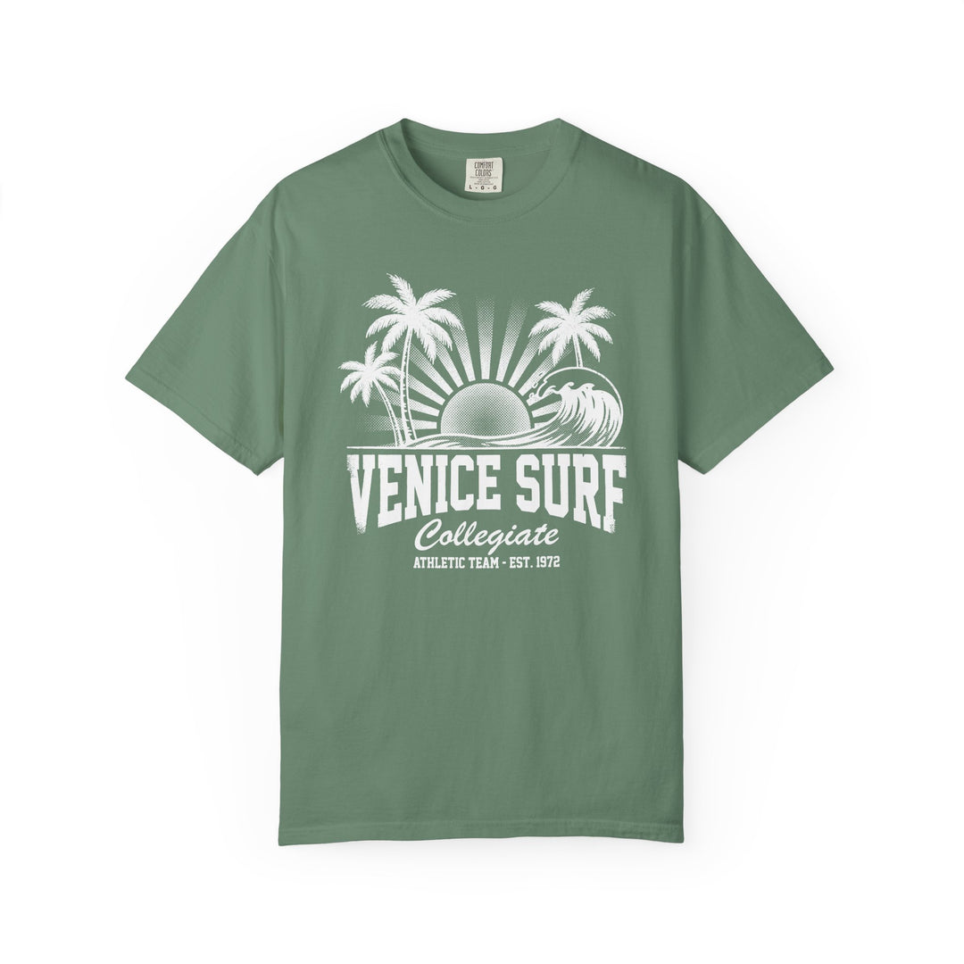 Venice Surf Sunset Beach Womens L'Atomique Relaxed Fit Comfort Colors Graphic Tee