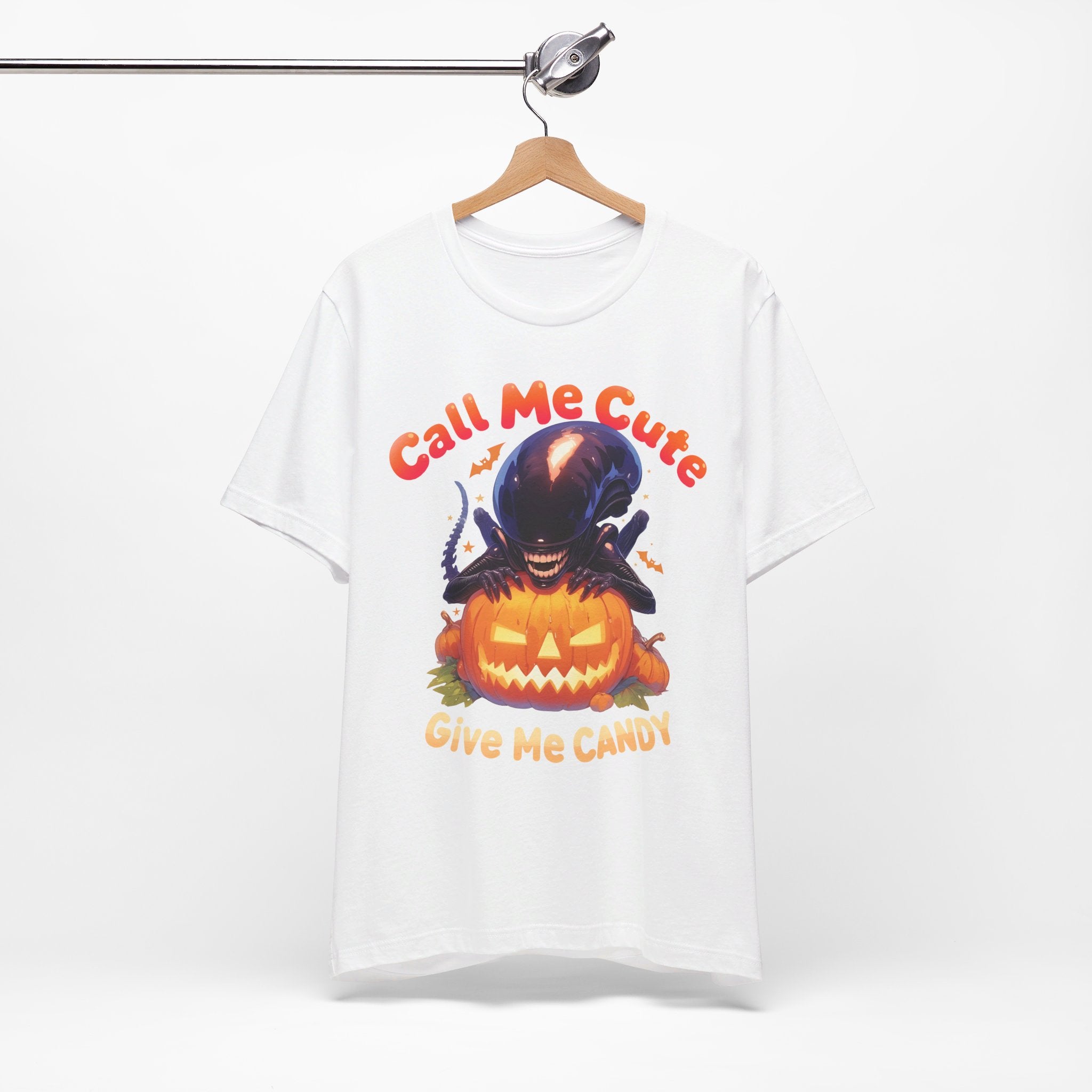 Call Me Cute Give Me Candy Mens Halloween Booteek Jersey Short Sleeve Tee