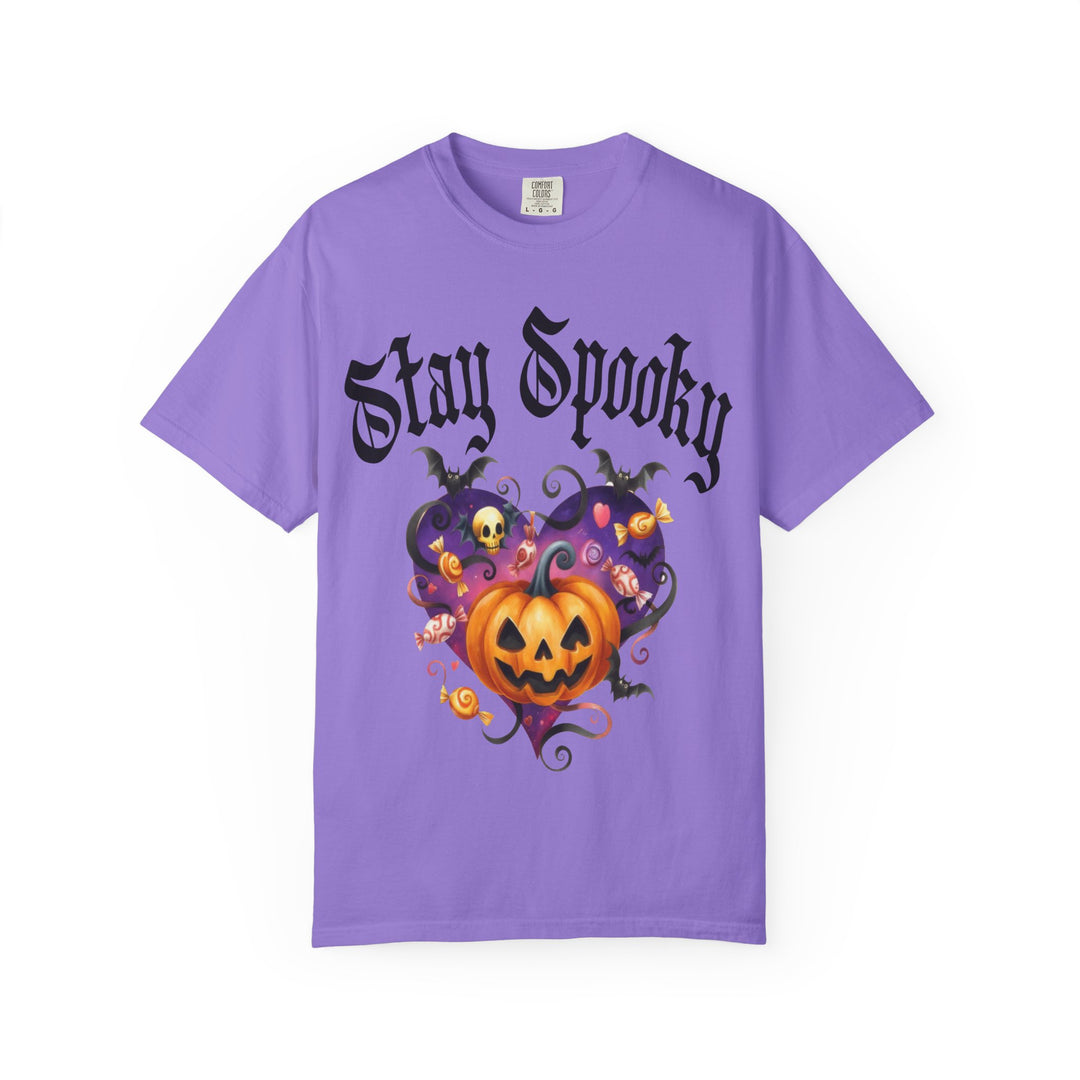 Stay Spooky Gothic Pumpkin Heart Womens WUNDERLAND Backyard Dept Halloween Booteek Short Sleeve Tee