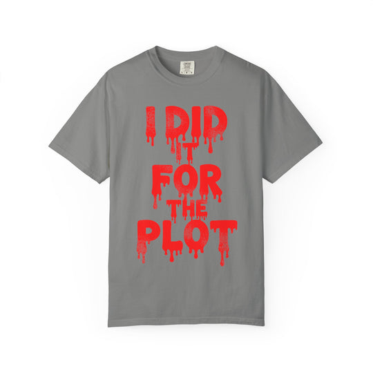 I Did It For The Plot Mens WUNDERLAND Backyard Dept Halloween Booteek Short Sleeve Tee