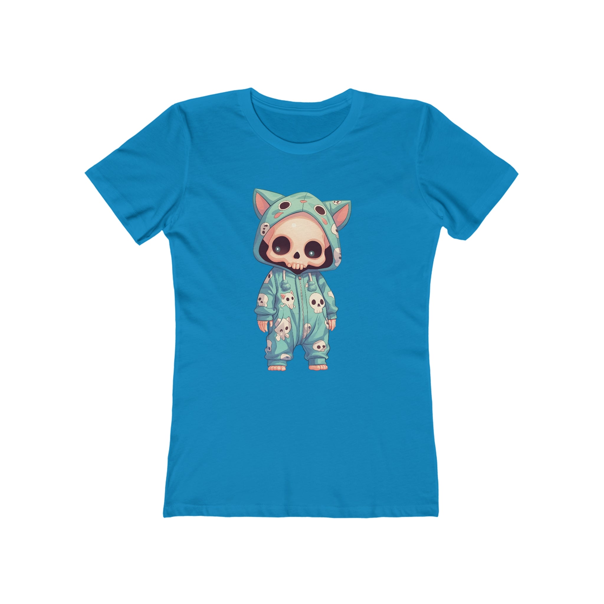 Blue Kitty Onesie Womens L'Atomique Graphic Tee