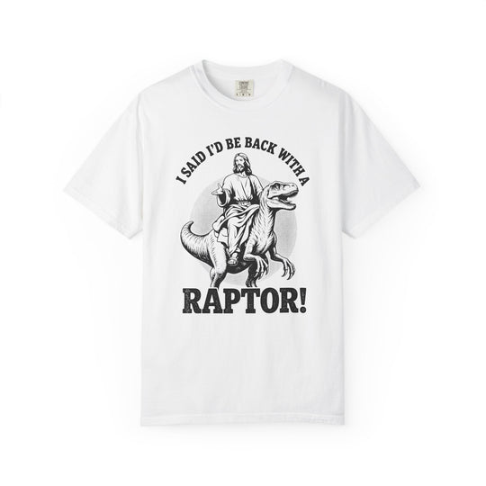 Vintage Jesus Riding Velociraptor Mens WUNDERLAND Vibes Short Sleeve Tee