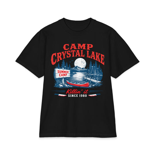 Camp Crystal Lake Killin It Since 1980 Heavyweight Boxy Fit Halloween Tee