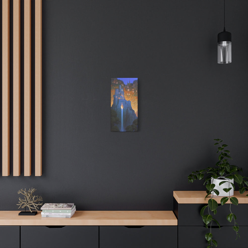 Enchanted Castle Waterfall Art Nouveau Wall Art