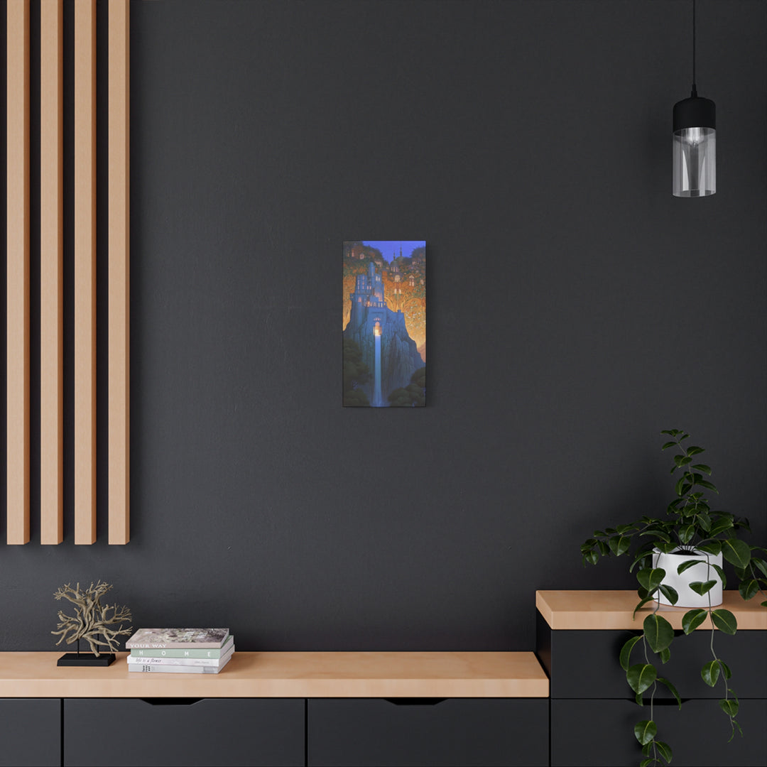 Enchanted Castle Waterfall Art Nouveau Wall Art