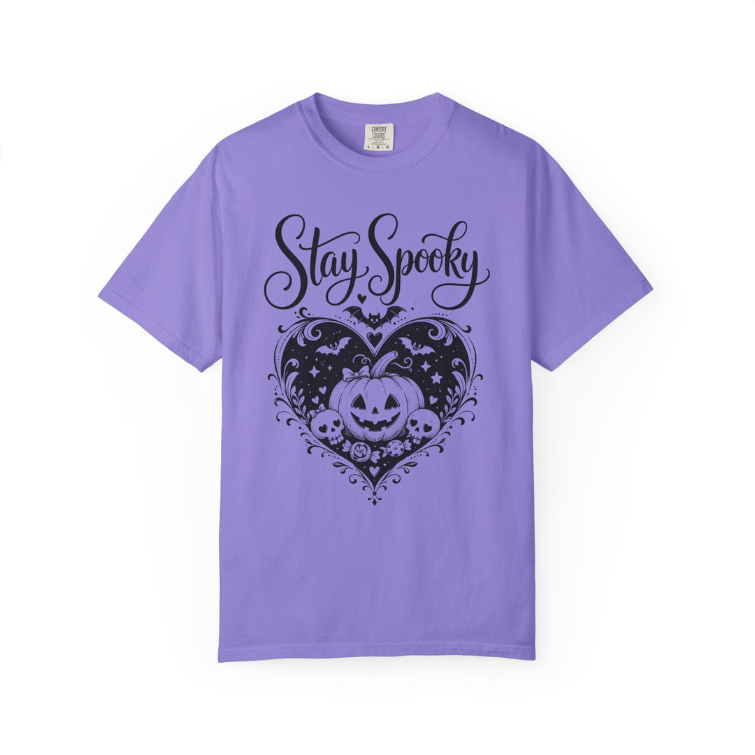 Stay Spooky Pumpkin Heart Womens WUNDERLAND Halloween Booteek Short Sleeve Tee