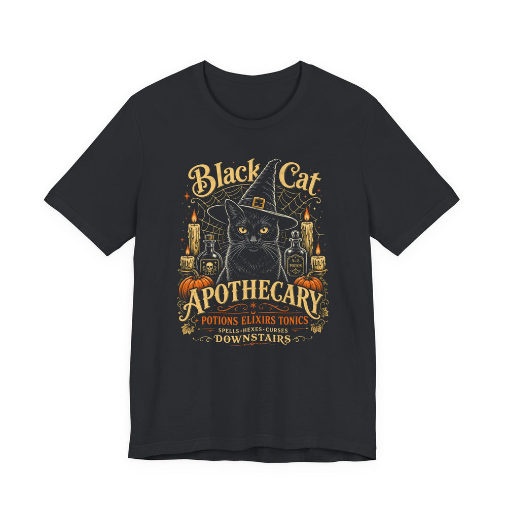 Black Cat Apothecary Witch Women's Halloween Classic Fit Tee