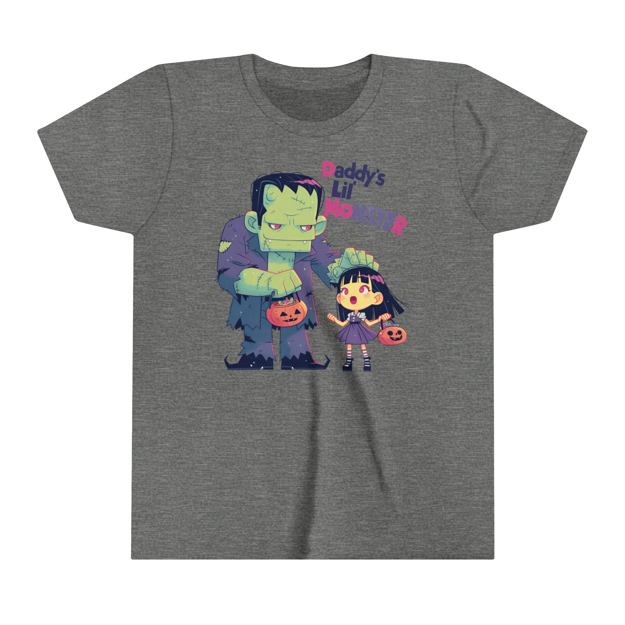 Daddy's Monster Girls Halloween Short Sleeve Tee