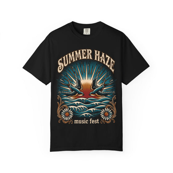 Summer Haze Music Fest Womens L'Atomique Relaxed Fit Comfort Colors Graphic Tee