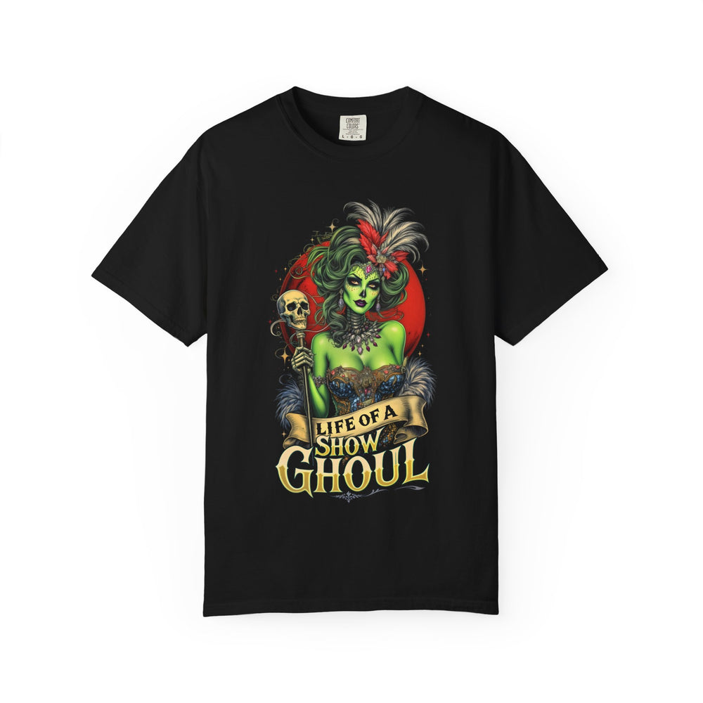 Life Of A Show Ghoul Womens WUNDERLAND Backyard Dept Halloween Booteek Short Sleeve Tee
