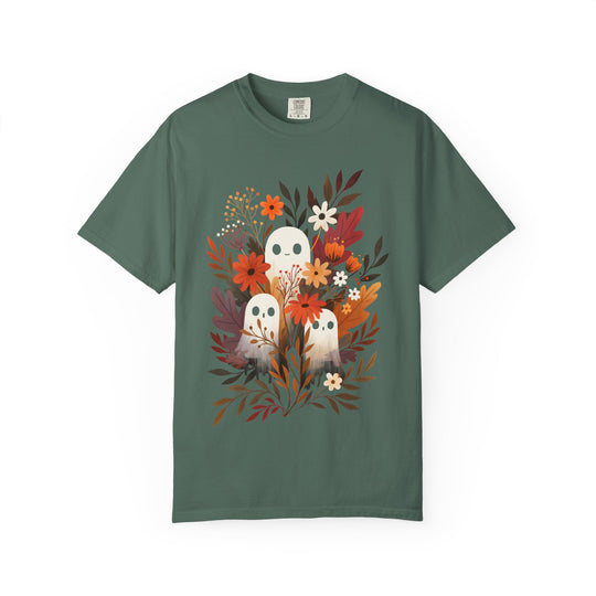 Autumn Ghosts Cute Fall Floral Womens WUNDERLAND Halloween Booteek Short Sleeve Tee