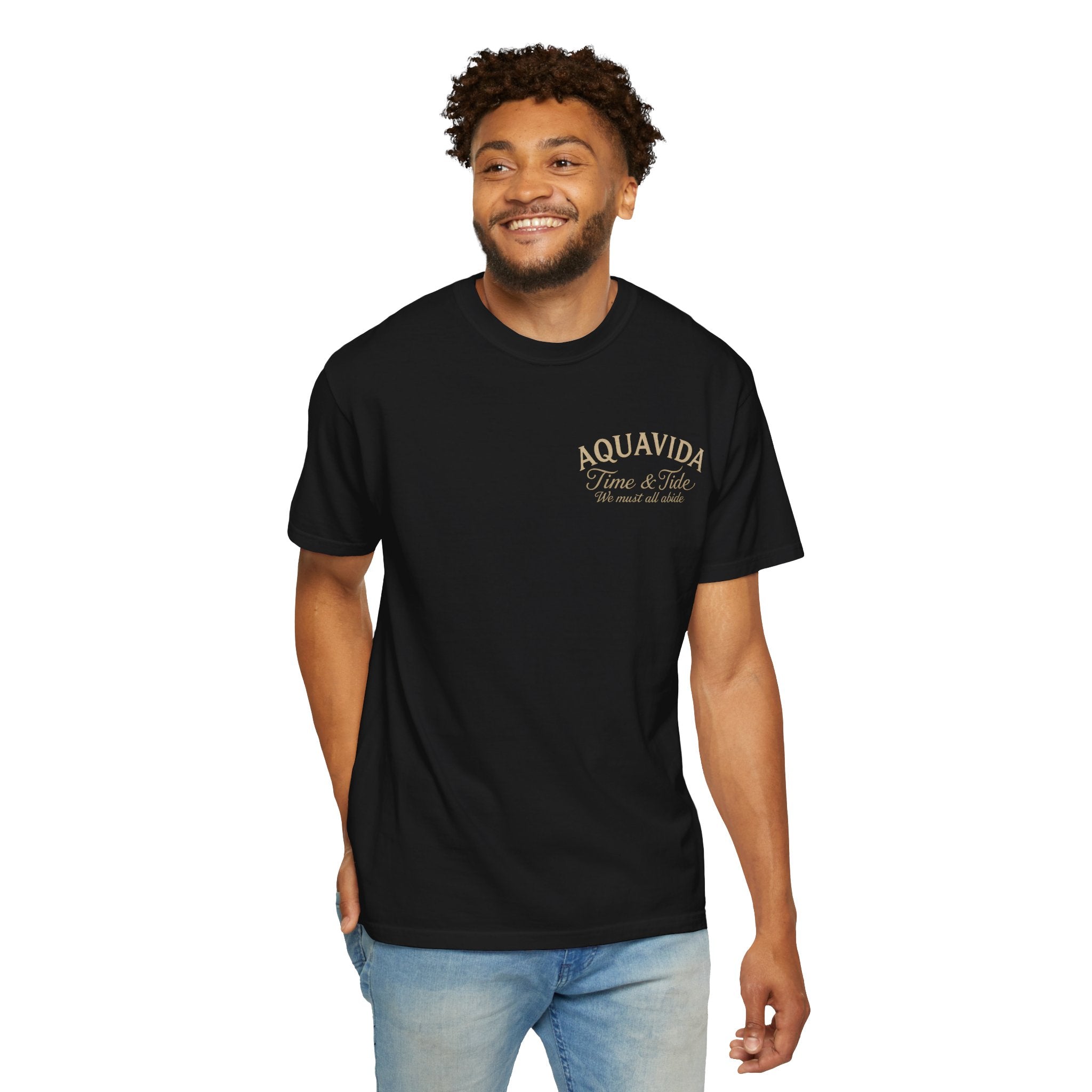 TIME & TIDE Anchor Mermaids Mens AQUA VIDA Short Sleeve Tee