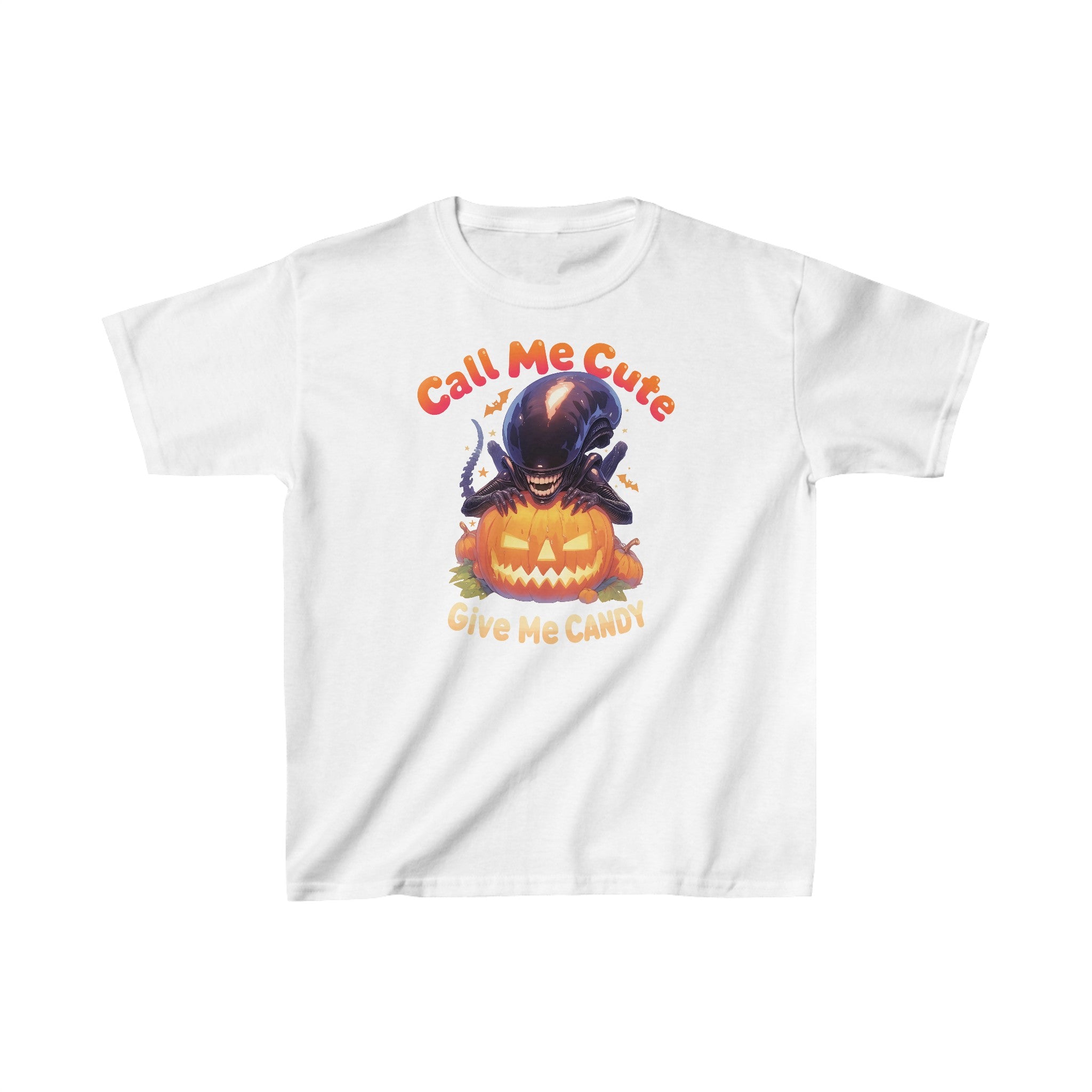 Call Me Cute Give Me Candy Boys Halloween Graphic Tee