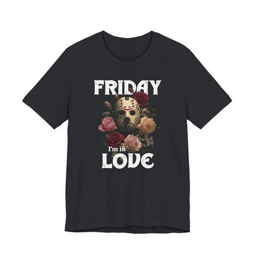 Friday I'm In Love Horror Mask Women's Halloween Classic Fit Tee