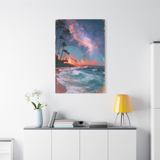 Tropical Wave — Surreal Sunset Beach Canvas Wall Art
