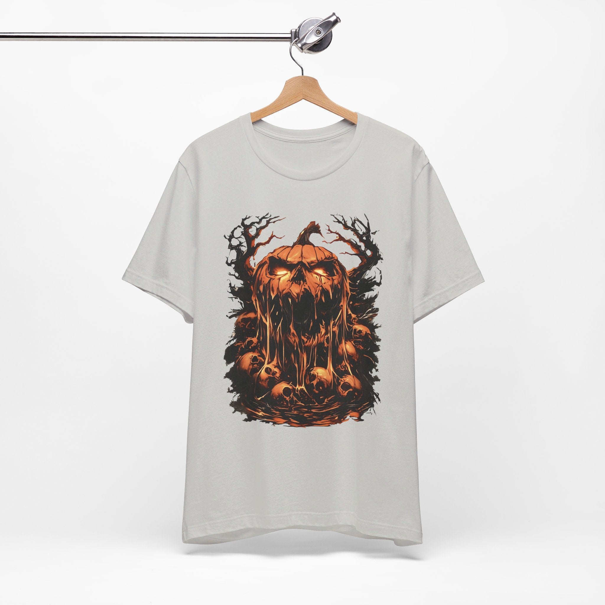 Screaming Pumpkin Mens Halloween Booteek Jersey Short Sleeve Tee