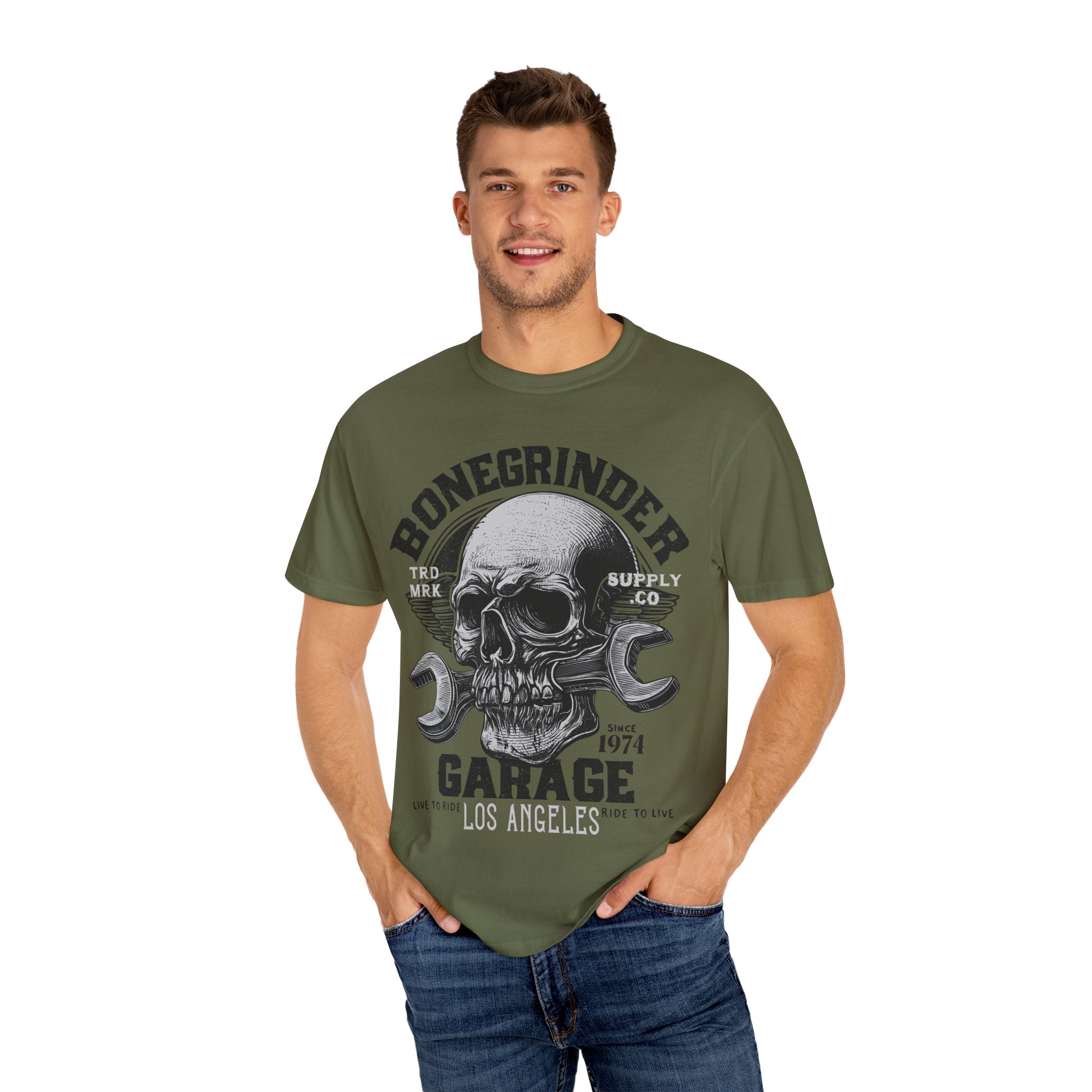BONEGRINDER GARAGE Mens WUNDERLAND Short Sleeve Tee