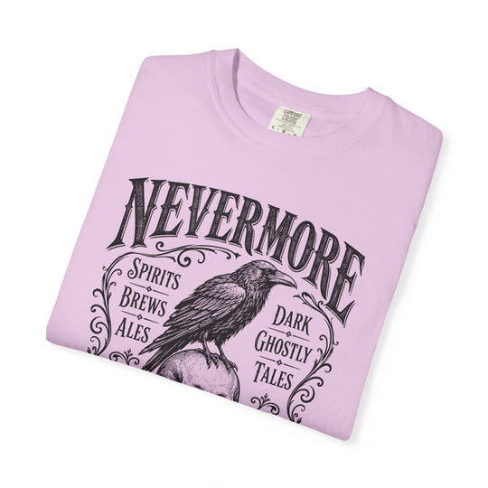 Nevermore Tavern Raven &amp; Skull Vintage Womens WUNDERLAND Halloween Booteek Short Sleeve Tee