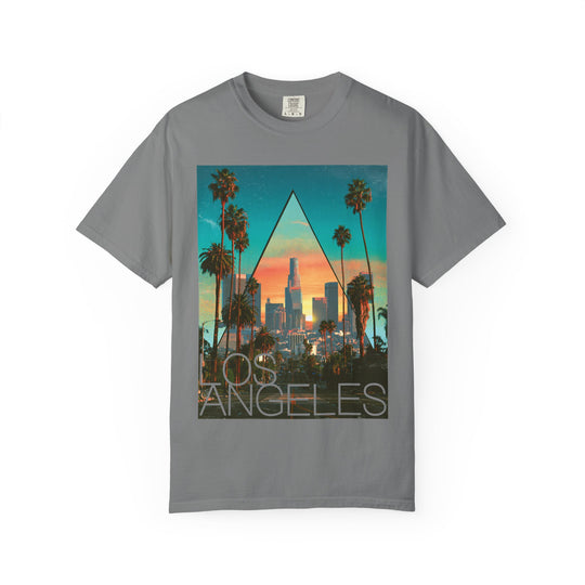 Los Angeles Geo Sunset Mens WUNDERLAND Vibes Short Sleeve Tee