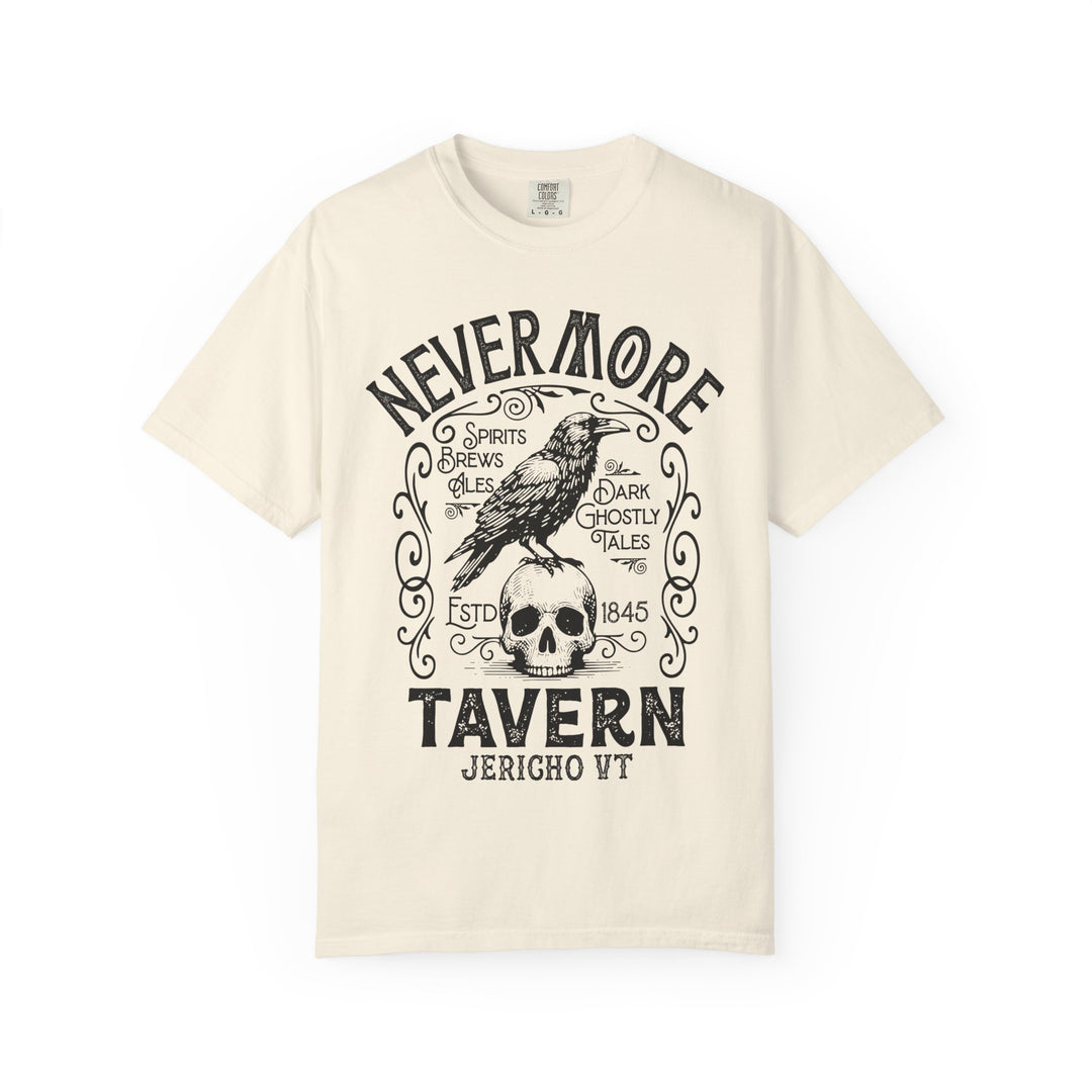 Nevermore Tavern Mens WUNDERLAND Backyard Dept Halloween Booteek Short Sleeve Tee