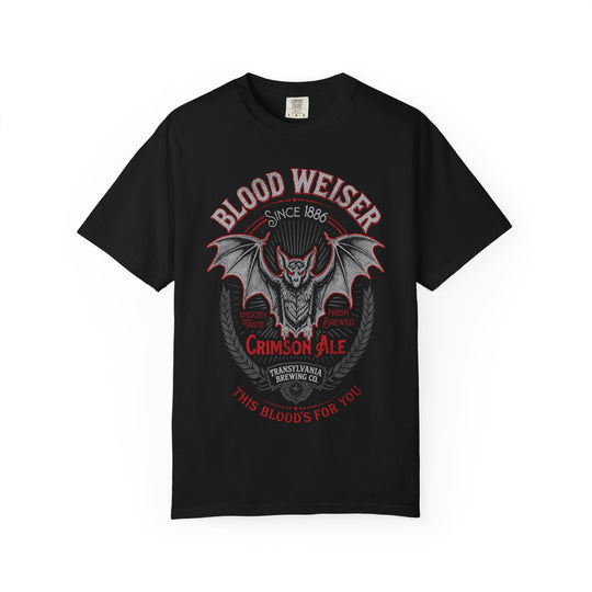 Blood Weiser Crimson Ale Mens WUNDERLAND Backyard Dept Halloween Booteek Short Sleeve Tee