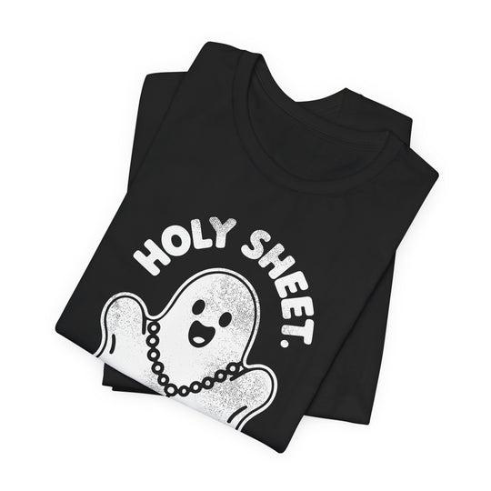 Holy Sheet Ghost Humor Halloween Classic Fit Tee