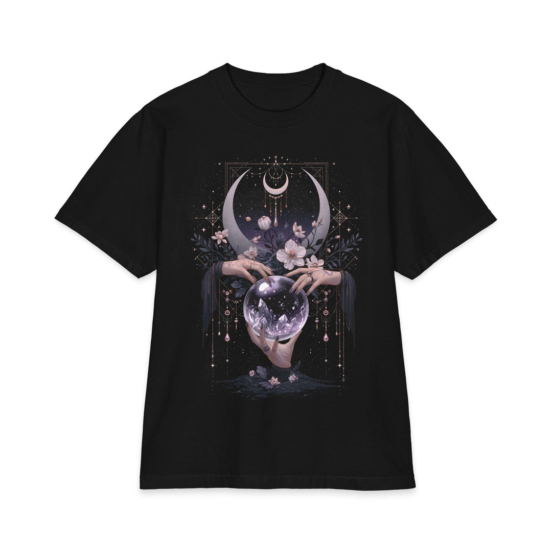 Mystic Floral Crystal Ball Heavyweight Boxy Fit Halloween Tee