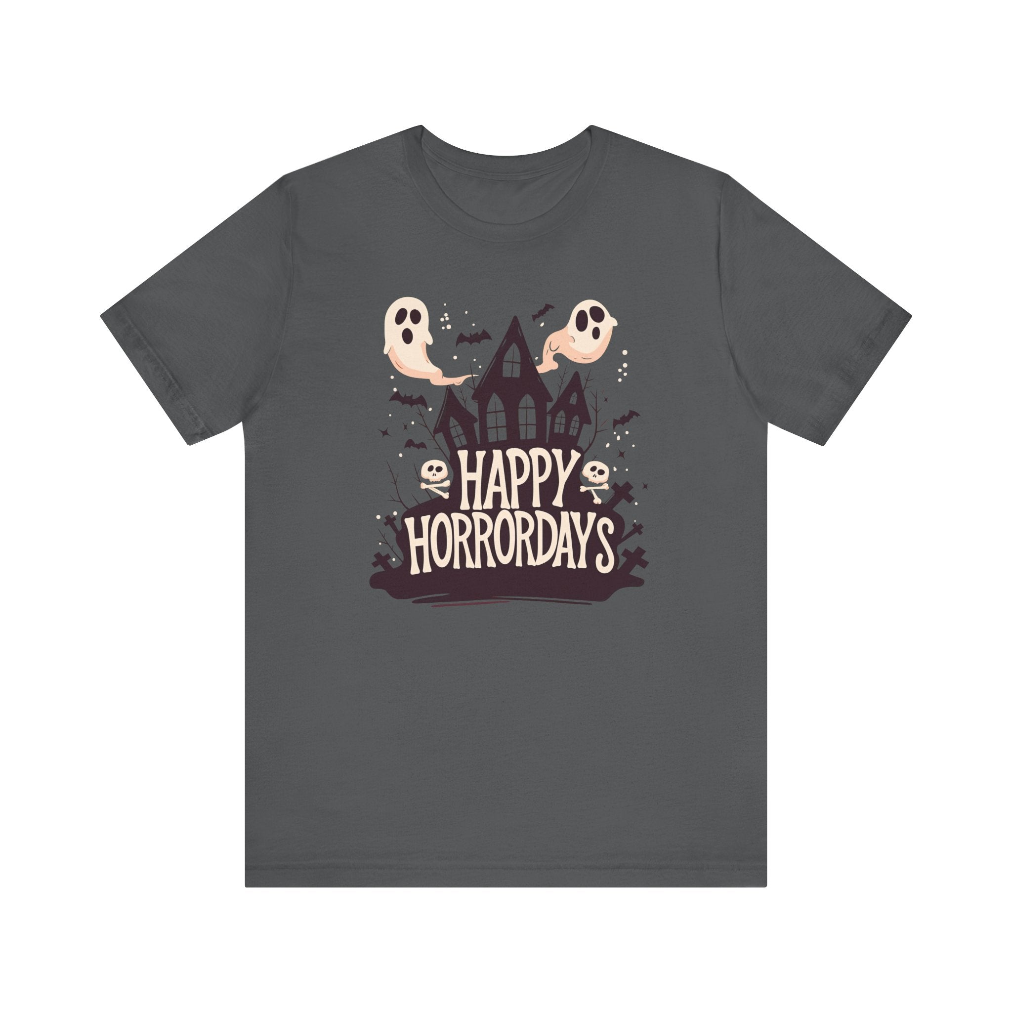 Happy Horrordays Womens Halloween Booteek Jersey Short Sleeve Tee