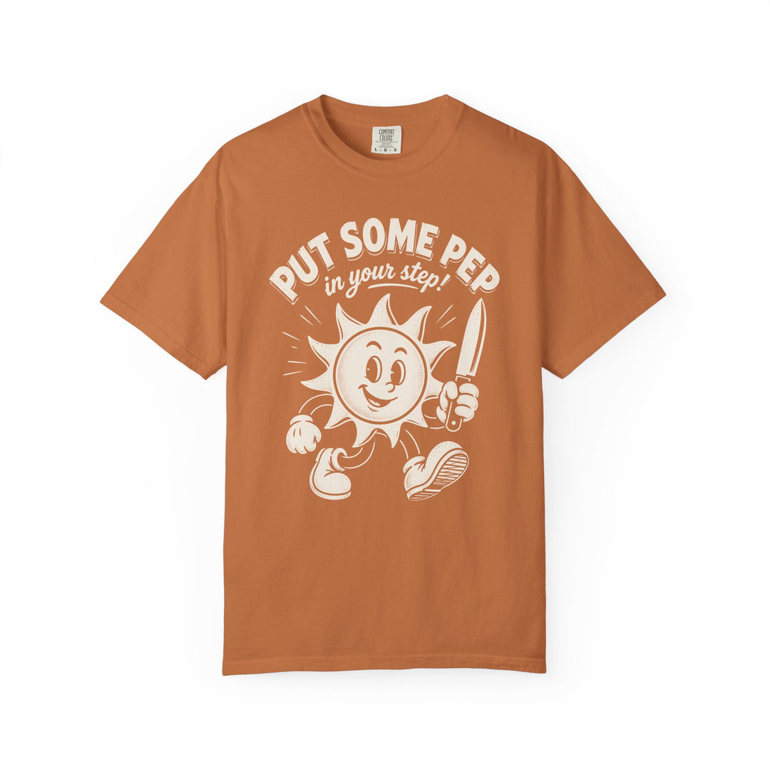 Put Some Pep In Your Step Retro Sun Mens WUNDERLAND Halloween Booteek Short Sleeve Tee