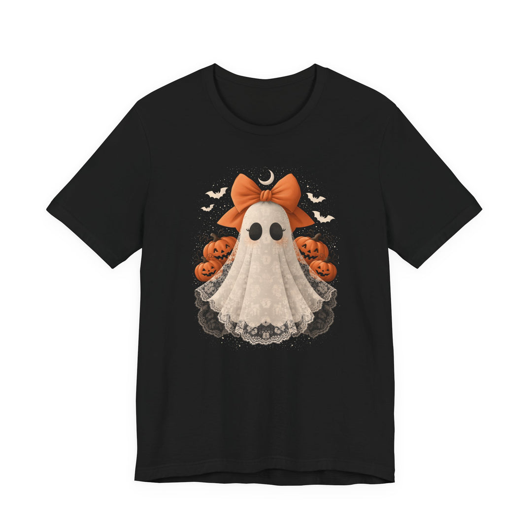 Lace Ghost With Pumpkins &amp; Bow Women&