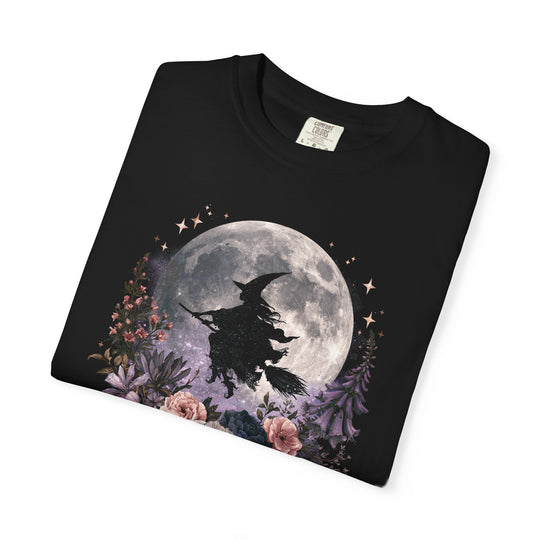 Floral Moonlit Witch Silhouette Women&