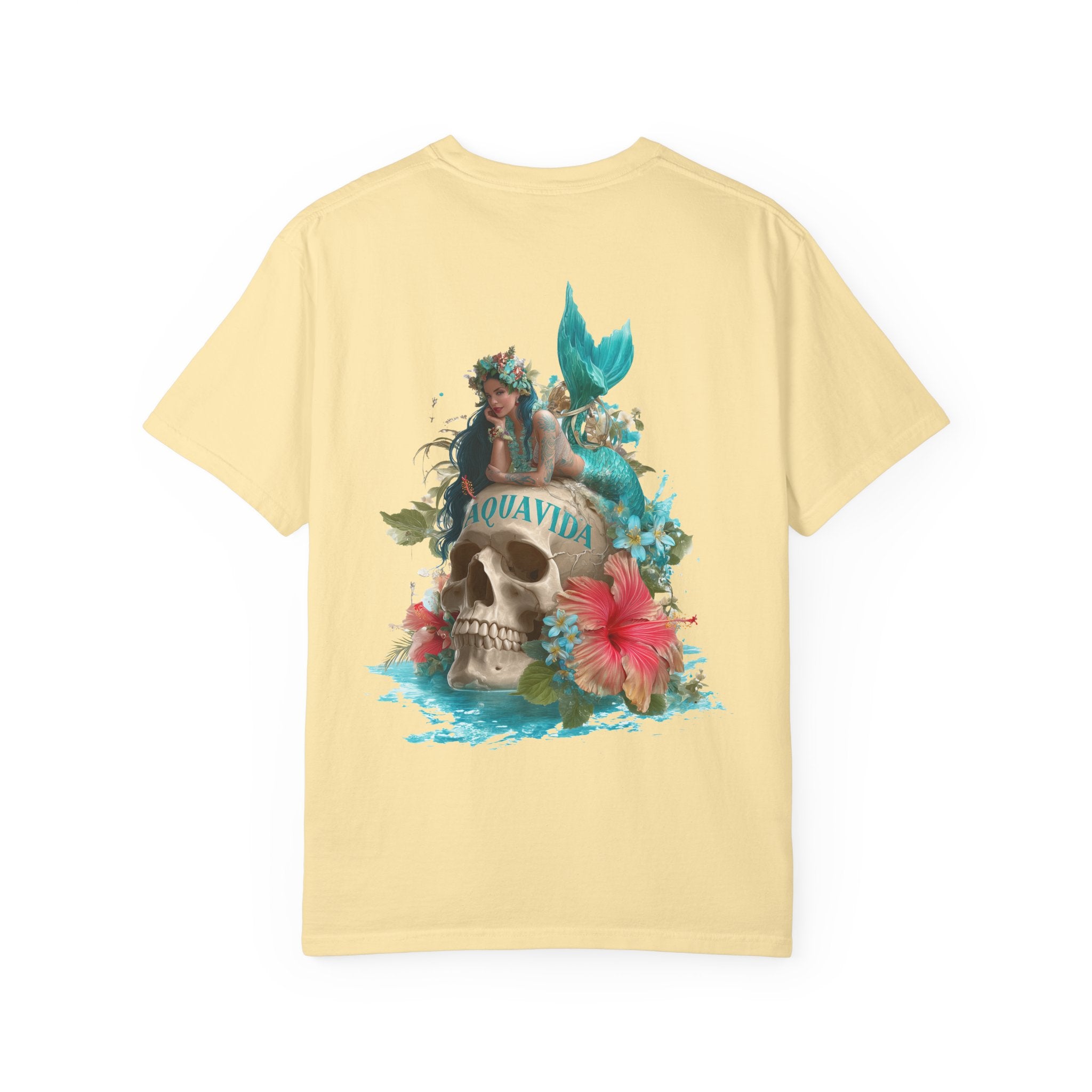 MERMAID SKULL Mens AQUA VIDA Short Sleeve Tee