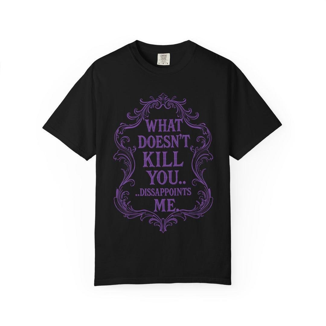 What Doesn't Kill You Womens WUNDERLAND Backyard Dept Halloween Booteek Short Sleeve Tee