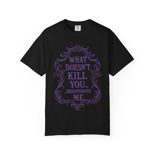 What Doesn't Kill You Womens WUNDERLAND Backyard Dept Halloween Booteek Short Sleeve Tee