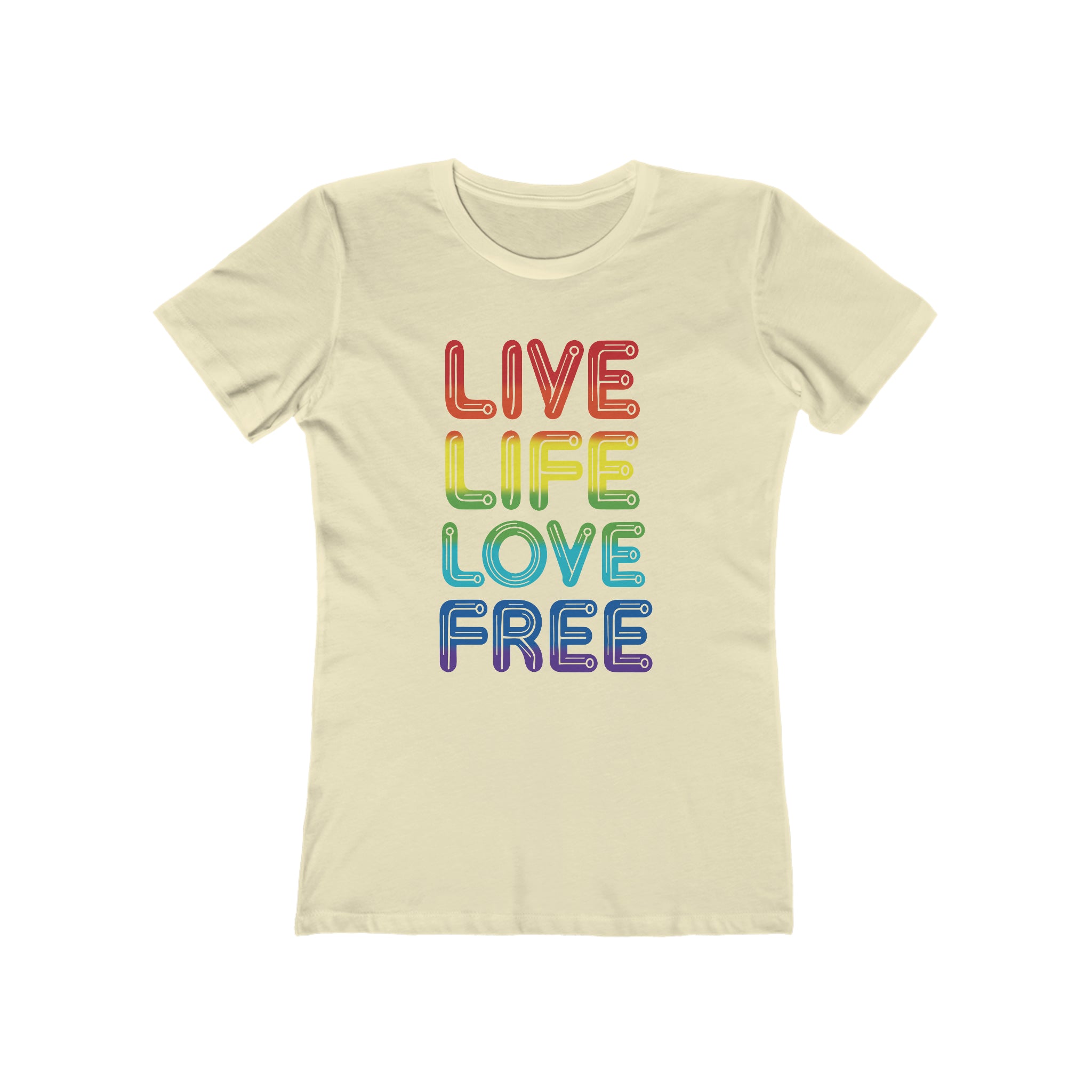 Love Life Live Free Womens Pride 24 Graphic Tee