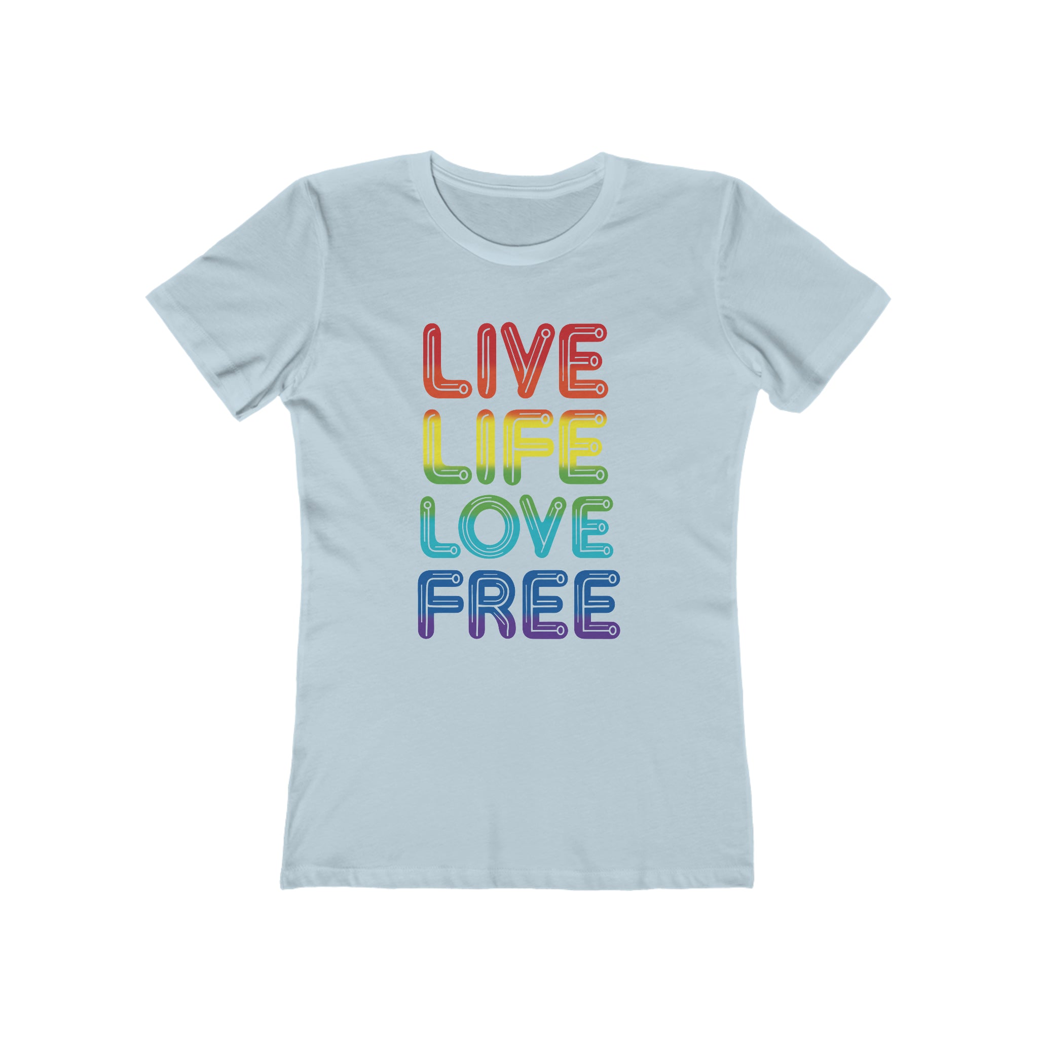 Love Life Live Free Womens Pride 24 Graphic Tee