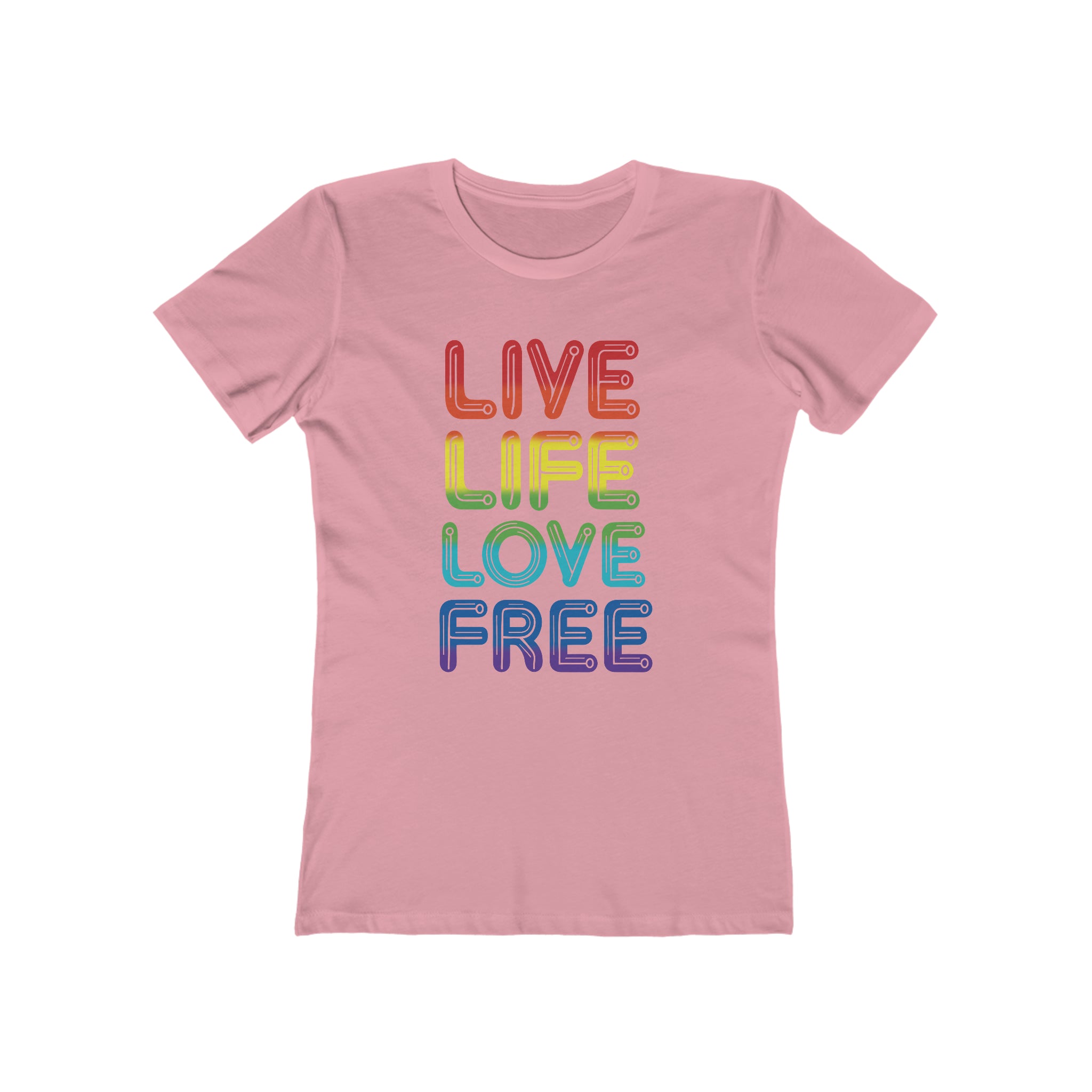 Love Life Live Free Womens Pride 24 Graphic Tee