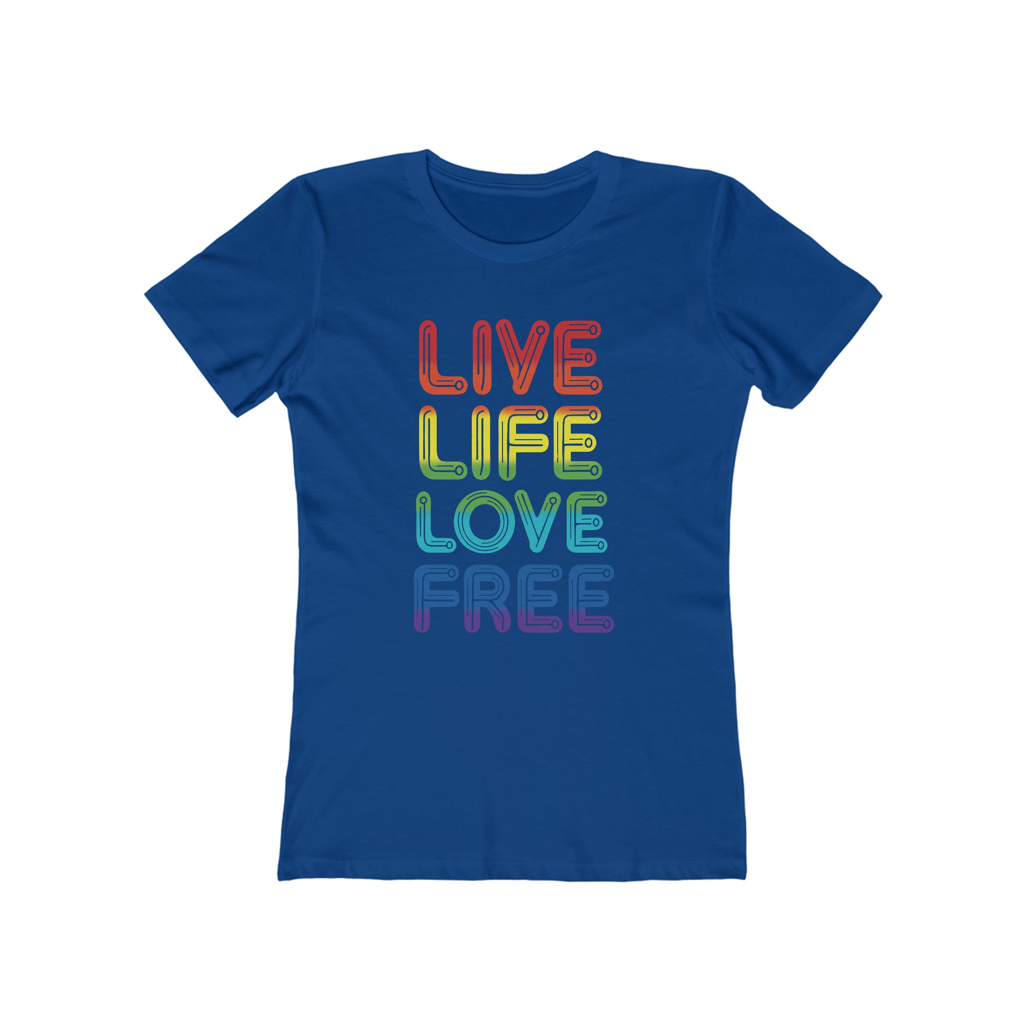 Love Life Live Free Womens Pride 24 Graphic Tee